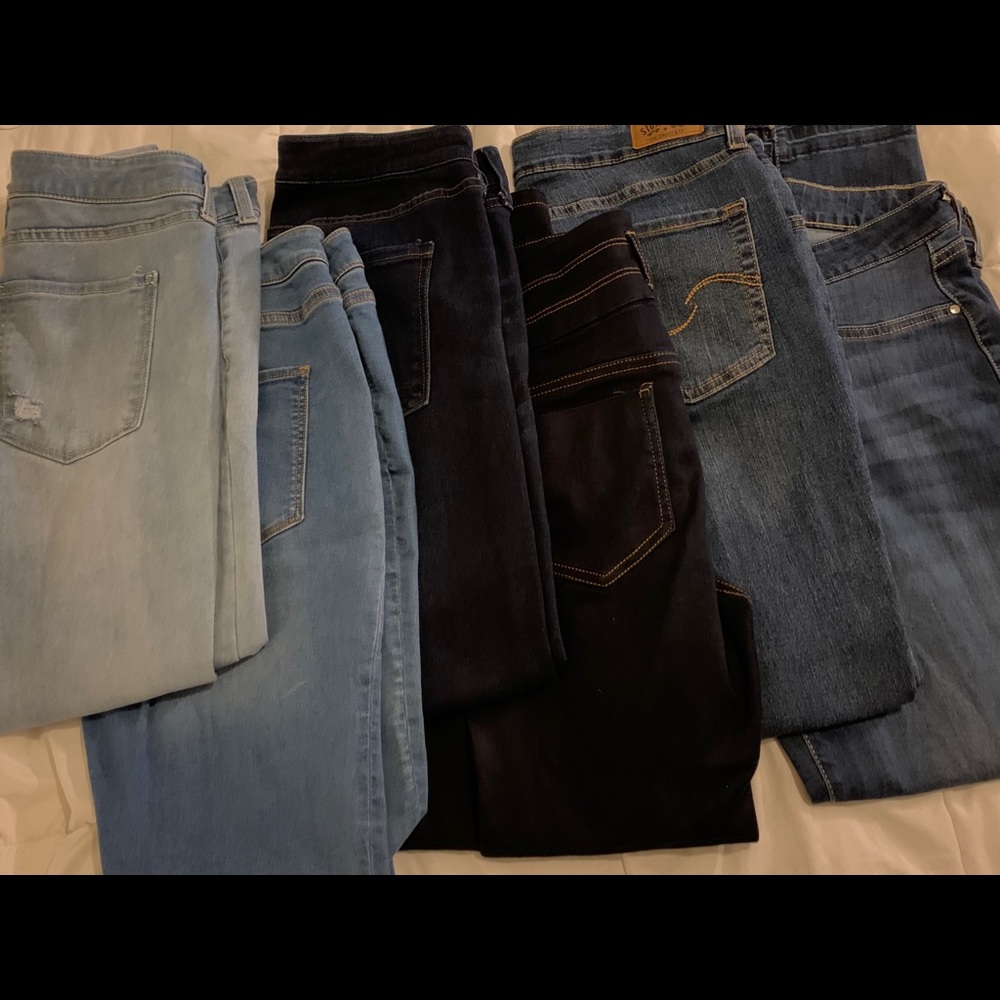 6 pair of size 13 jeans